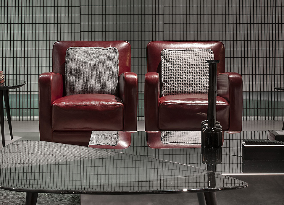 Baxter Italy Berlino Armsessel aus Leder