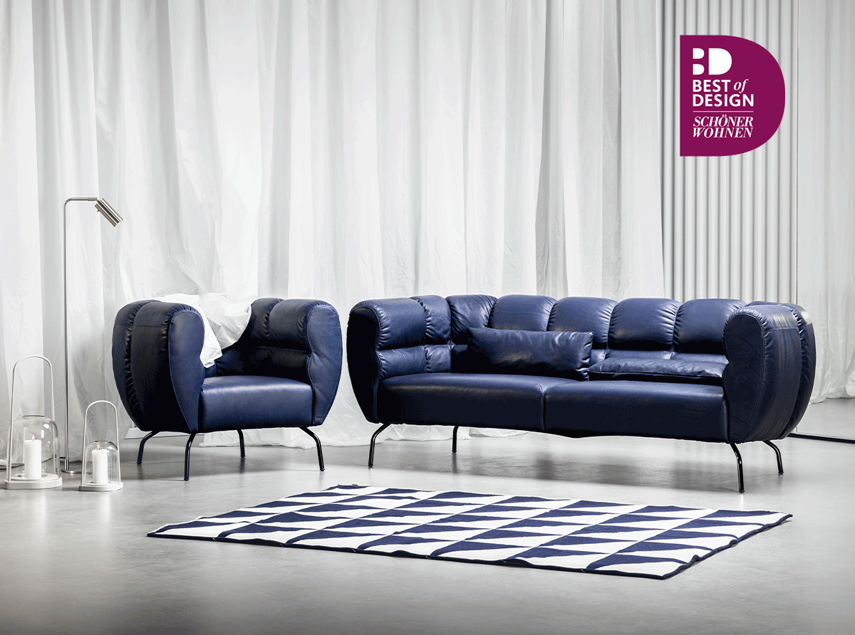 BEST OF DESIGN AWARD 2022 für brühl Sofa und Sessel Magnolia