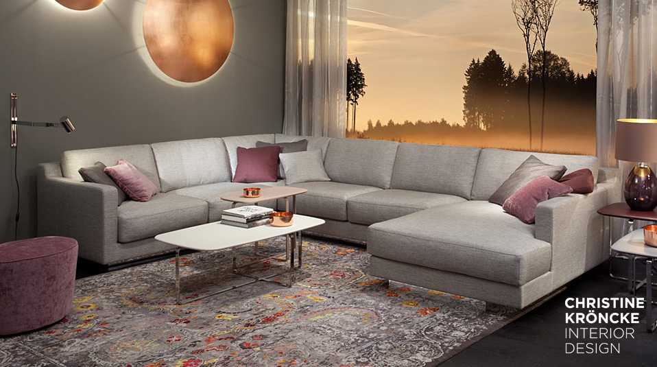 Christine Kröncke Sofa, Recamiere und Sessel Couper
