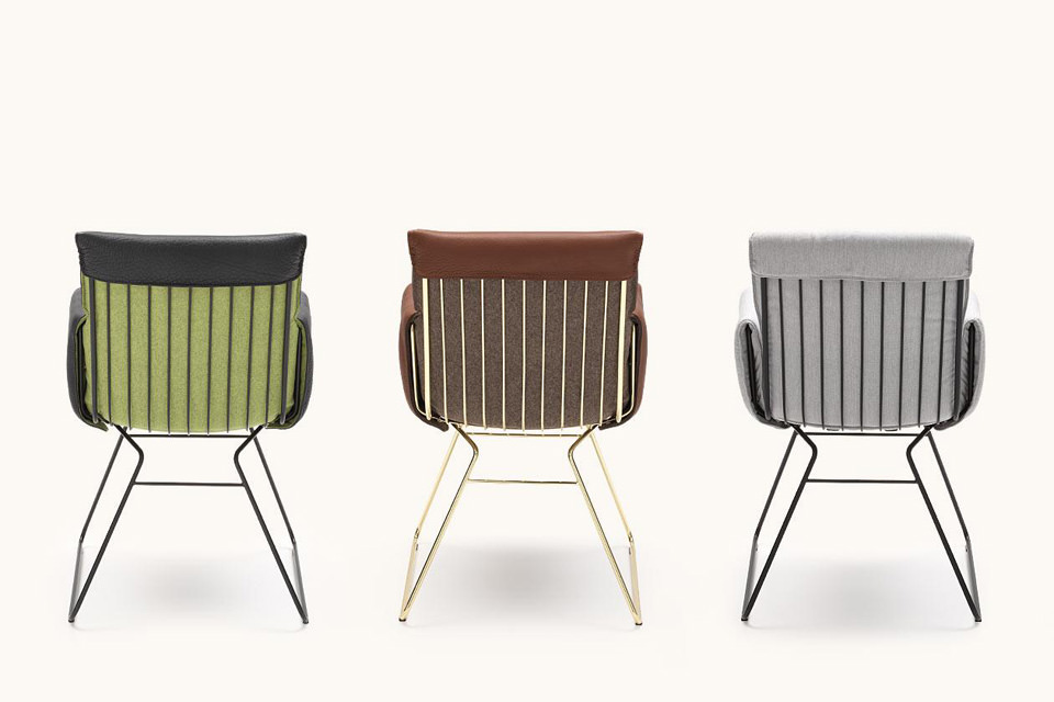 de Sede DS 515 – drei Stühle, Detail von hinten