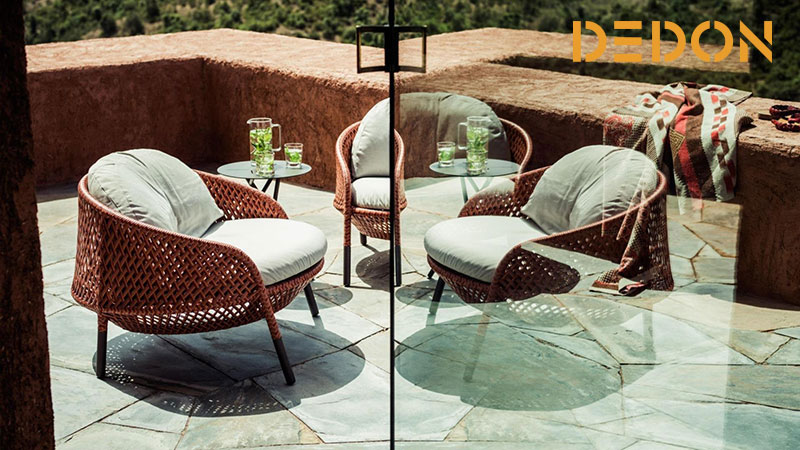 Dedon Ahnda Outdoor-Sessel und Hochlehner