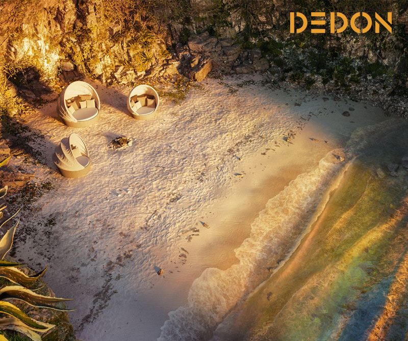 DEDON ORBIT Outdoor-Sofainsel