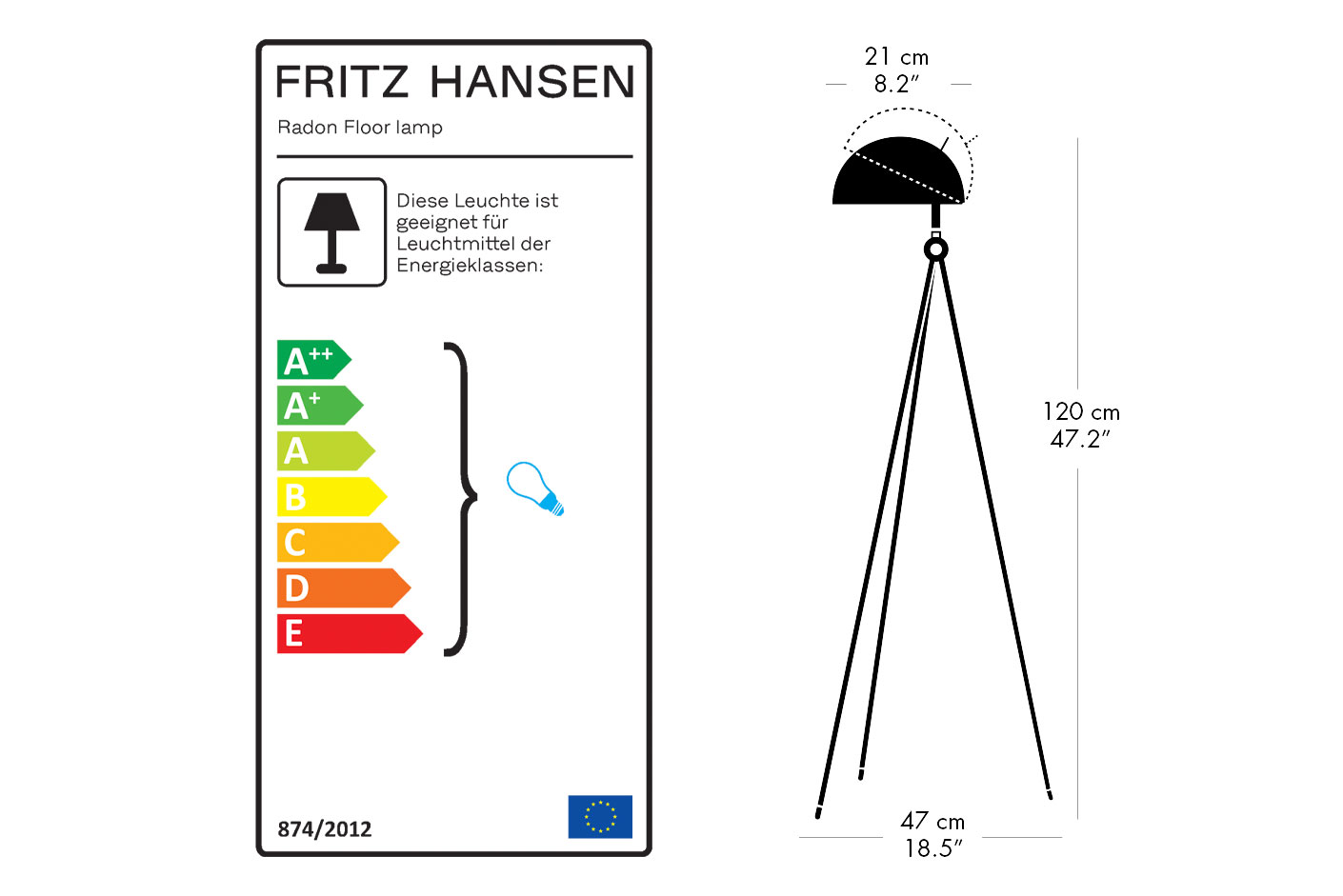 Fritz Hansen Lampe Radon