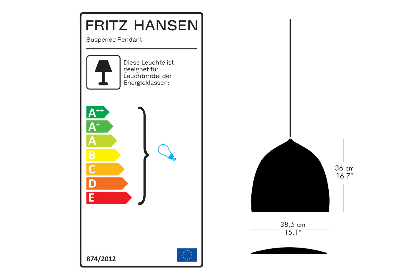 Fritz Hansen Lampe Suspence