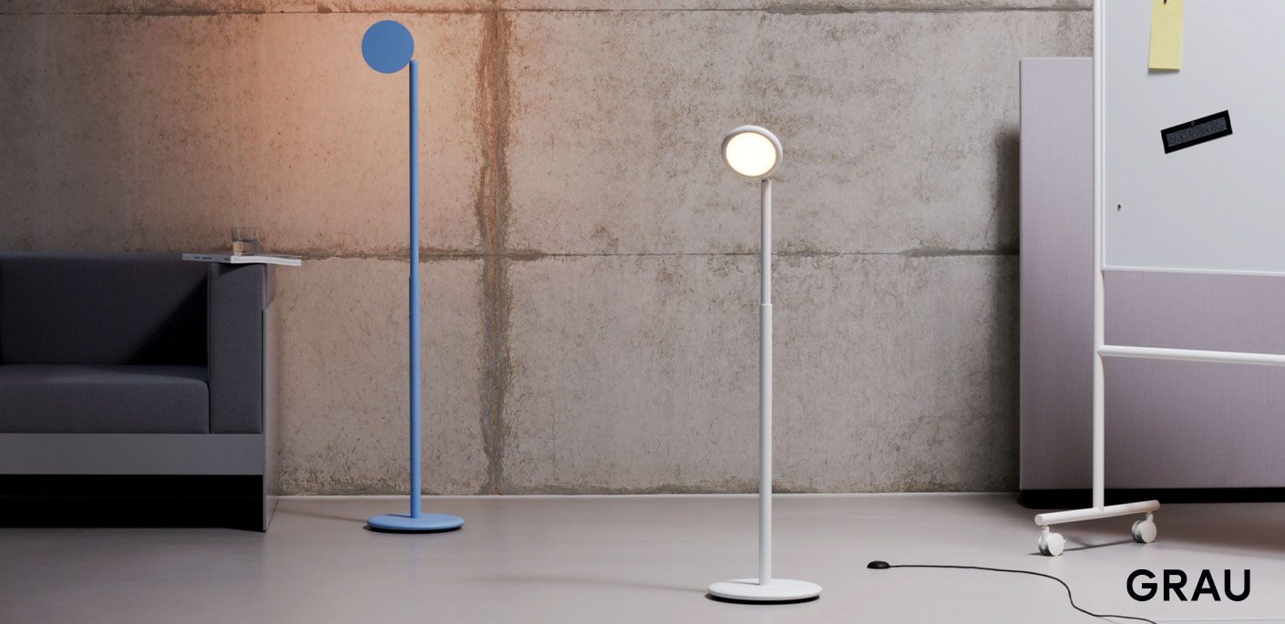 GRAU Stehleuchte PARROT