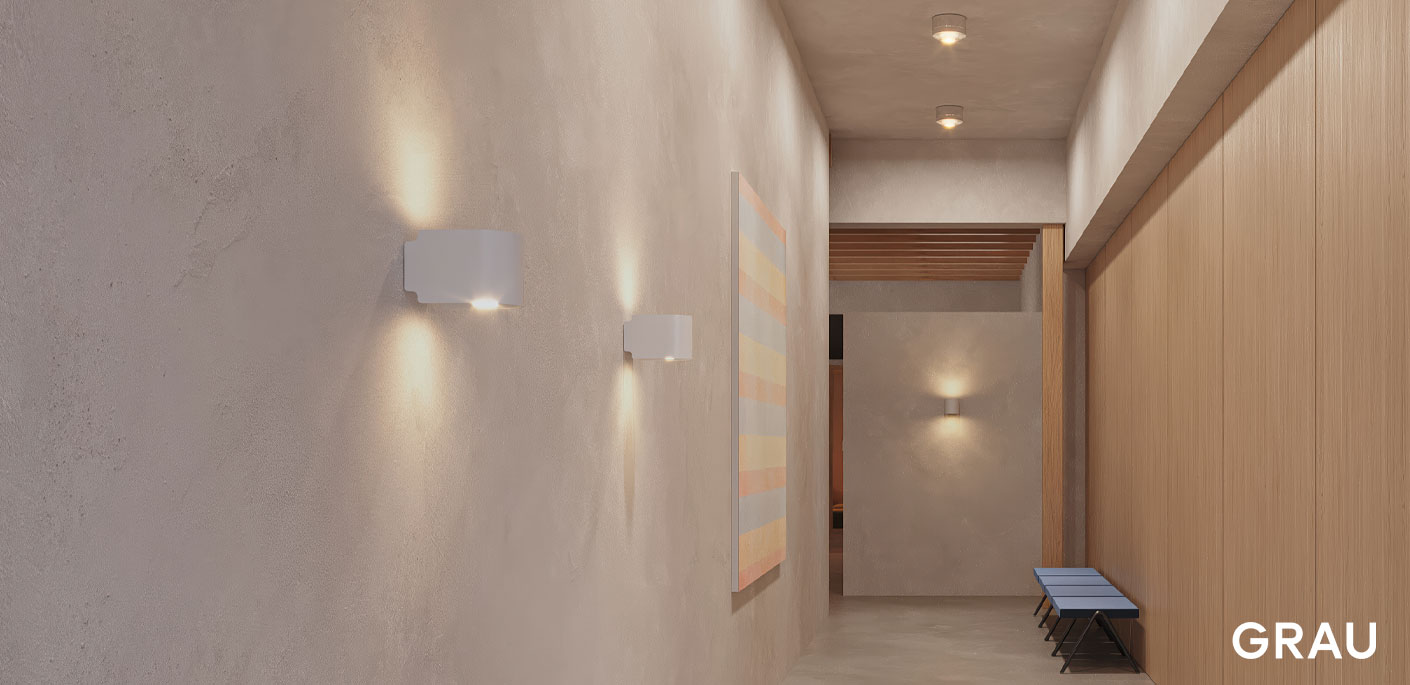 GRAU Wandleuchte SIMPLE