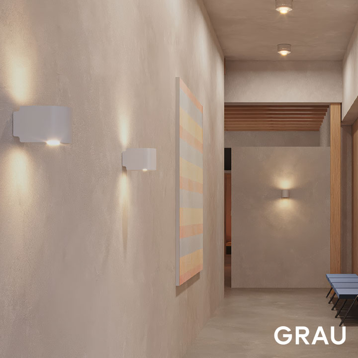 GRAU Wandleuchte SIMPLE