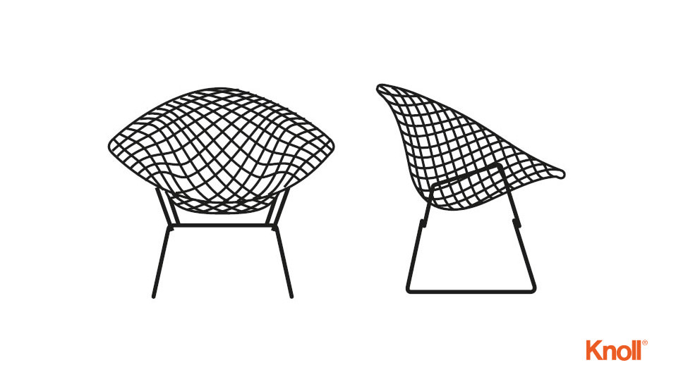 Knoll International Bertoia Diamond Chair Knoll International Bertoia Diamond Chair