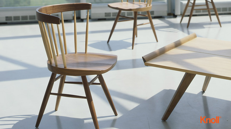 Knoll International Nakashima Straight Stuhl