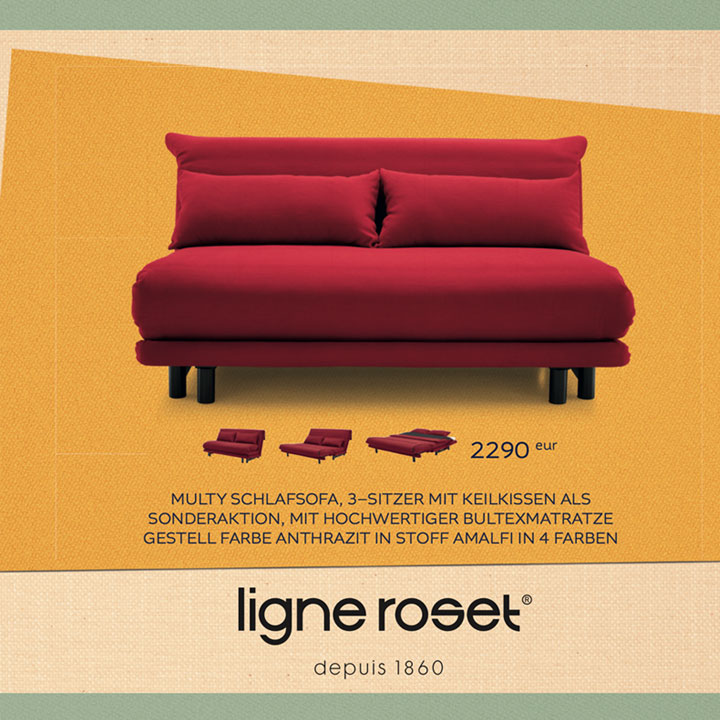 Ligne Roset MULTY Schlafsofa Aktionspreis