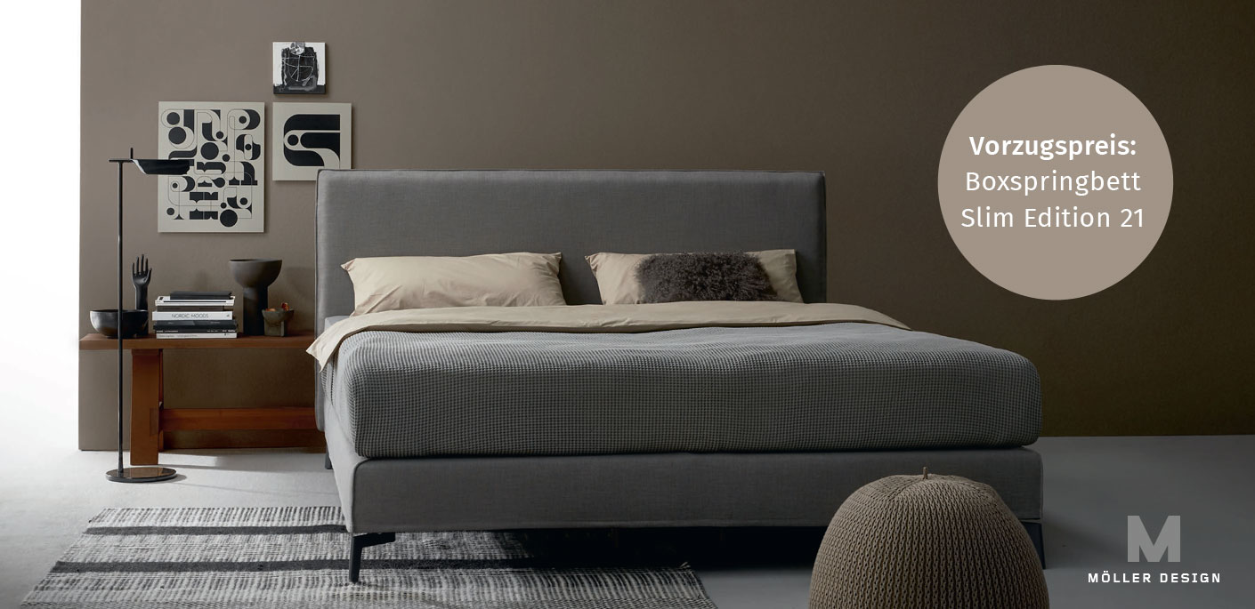 Boxspringbett Slim Edition von Möller Design zum Vorzugspreis
