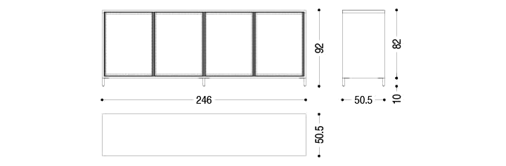 Riva 1920 Sideboard Pandora Glass
