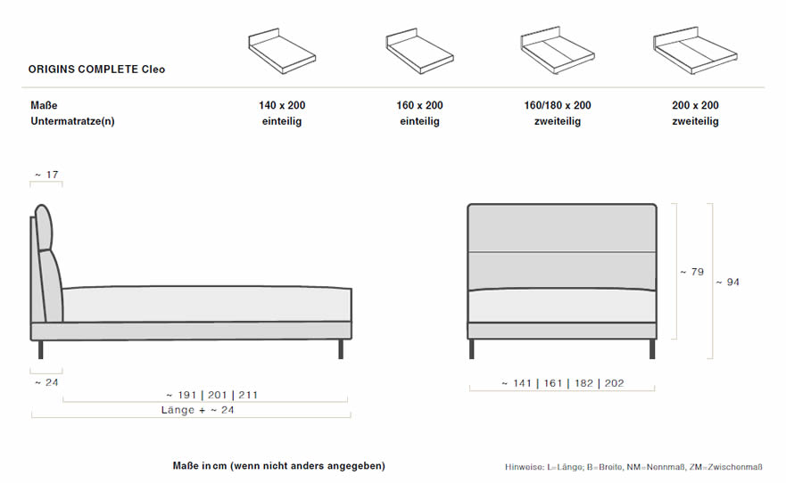 Schramm Polsterbett Origins Complete CLEO