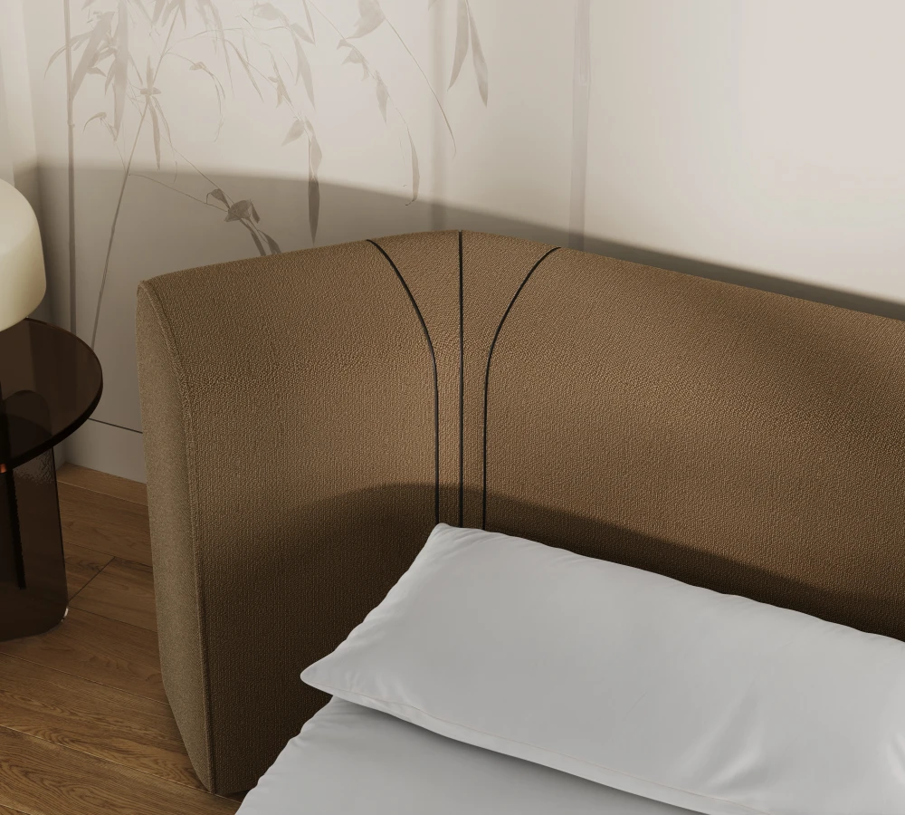 SCHRAMM Bett ORIGINS COMPLETE Lysander Kopfteil Detail linke Seite SCHRAMM Bett ORIGINS COMPLETE Lysander Kopfteil Detail linke Seite