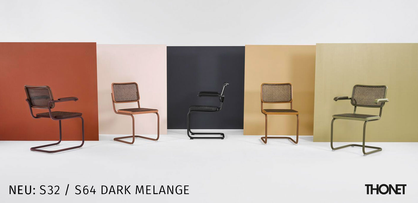 Thonet-Freischwinger S 32 und S 64 DARK MELANGE