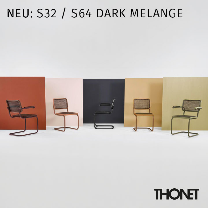 Thonet-Freischwinger S 32 und S 64 DARK MELANGE