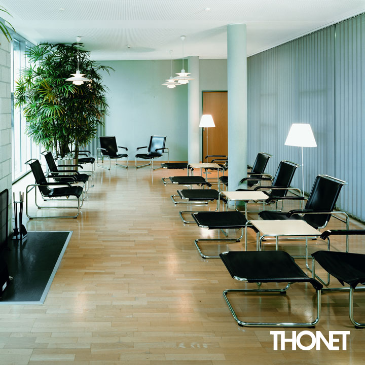 Thonet S 35 L Freischwinger, Stahlrohrsessel