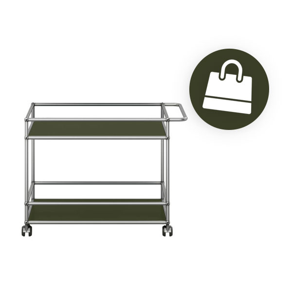 USM Servierwagen Olivgrün limitierte Auflage