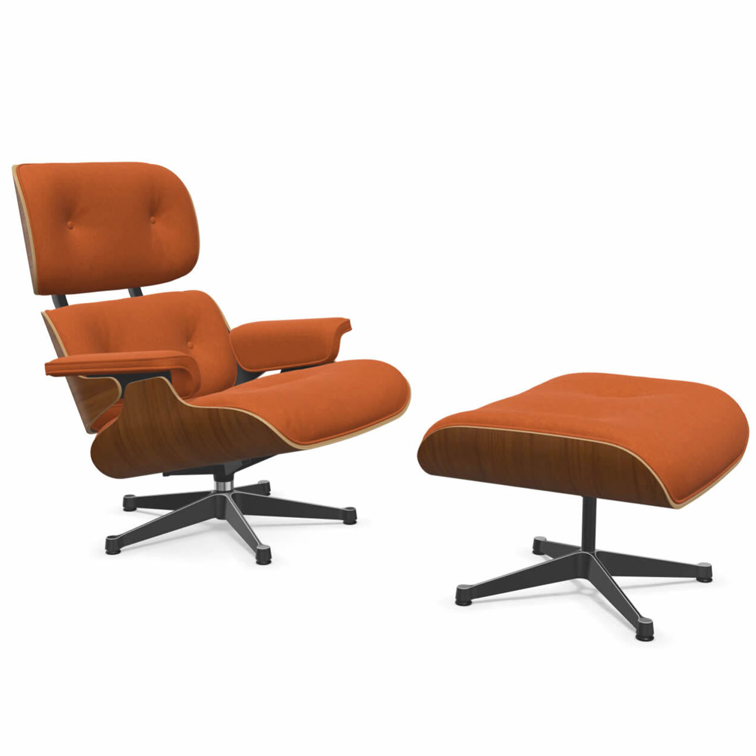 Lounge Chair Nussbaum natur Bezug Calma