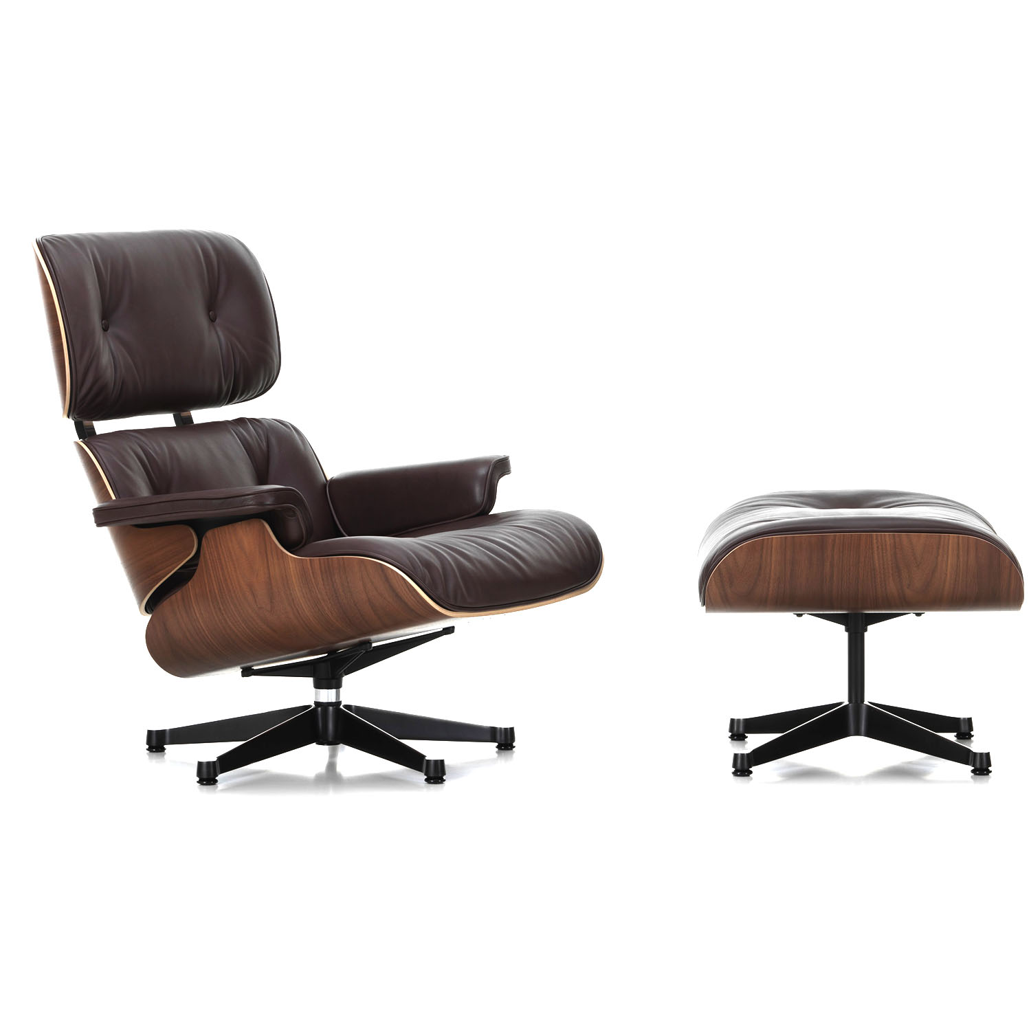 Lounge Chair Nussbaum dunkel